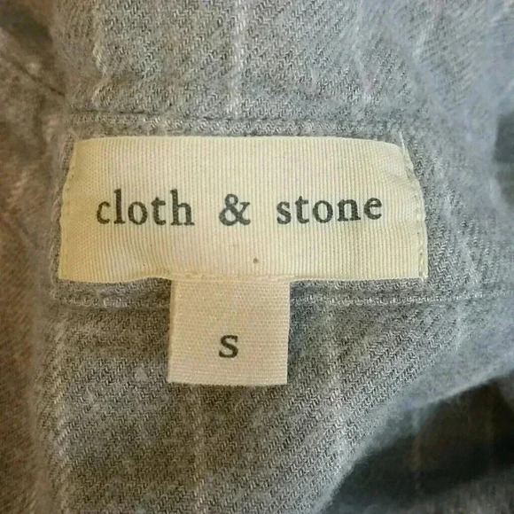 Cloth & Stone Grey Striped Flannel - Picture 6 of 6